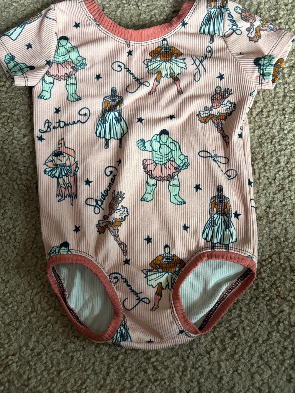 B67 Small Shop 2t Pink Marvel Ballet Print Leo